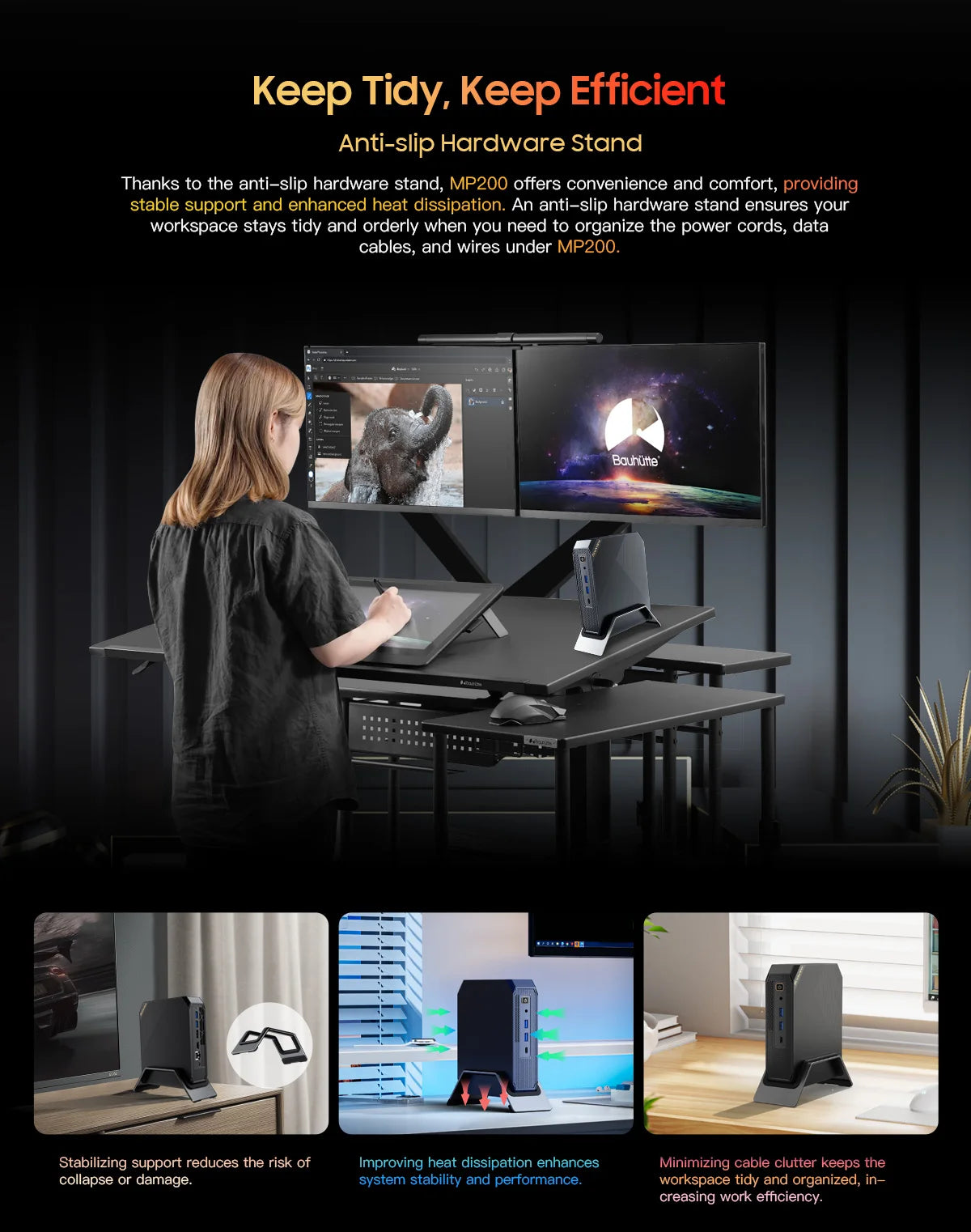Blackview Mini PC MP200 11th Gen Intel i9-11900H 4.4GHz 16GB DDR4 512GB SSD Win11 Wifi 6 4K HD Desktop Computer