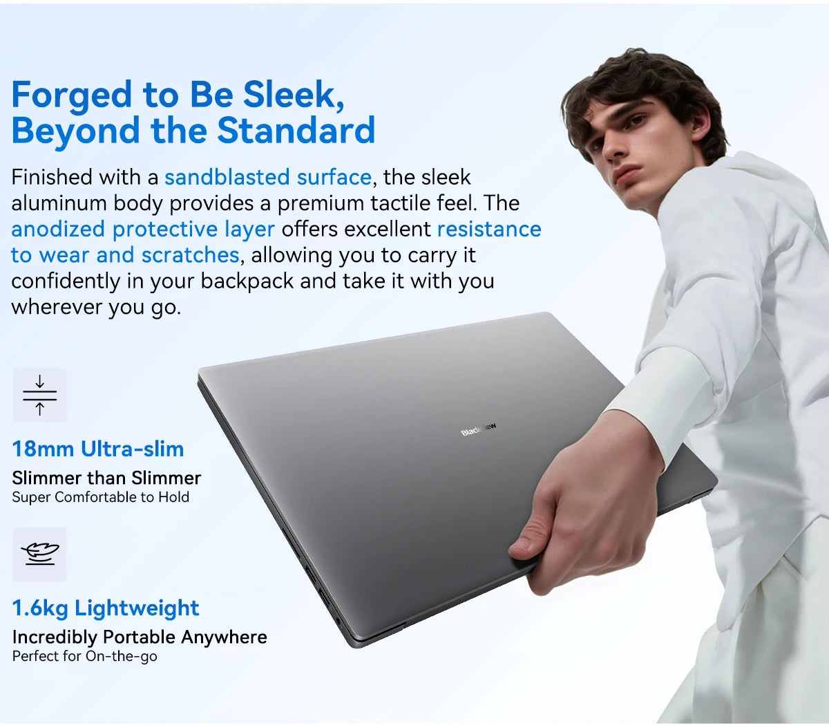 Blackview AceBook 12 Win 11 Laptop 16'' FHD IPS , Intel I5-1030NG7 Notebook, 16GB RAM 512GB SSD, 2-in-1 Fingerprint Power Button