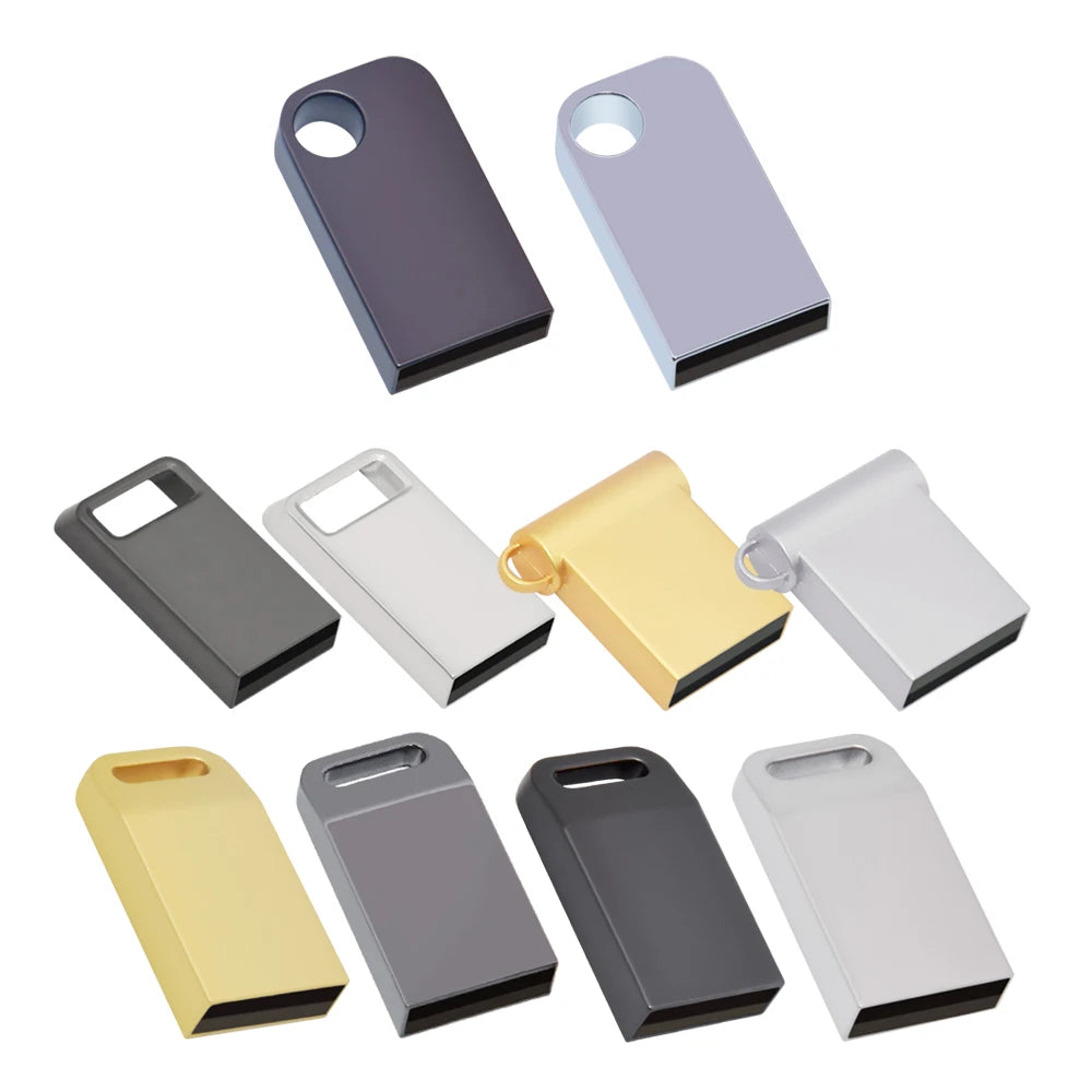 USB Flash Drives  mini usb flash 4GB 8GB 16GB 32GB 64GB metal pen key disk logo pen drive stick flash memory card for gift