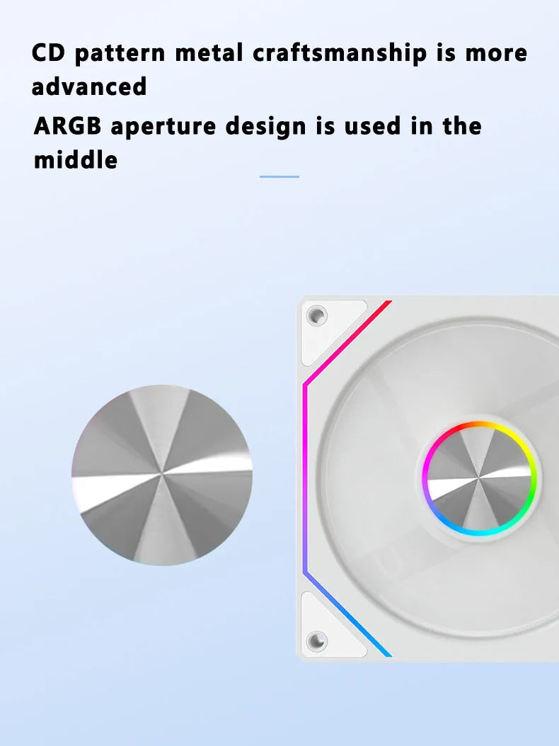 ICE Whale Prism 4RS Plus ARGB PC Case Fan 14cm Infinity Mirror Design Motherboard Light Sync 4PIN PWM CPU Cooler Fan ventilador