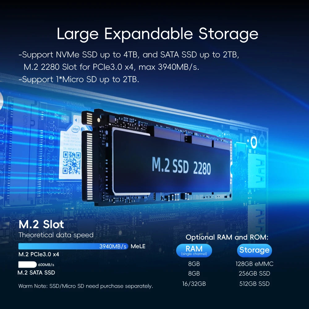 MeLE Fanless Mini PC Quieter4C N150 32GB 512GB Micro PC USB-C 2 X HDMI 4K@60 Triple Display Small Form Factor Desktop Computers