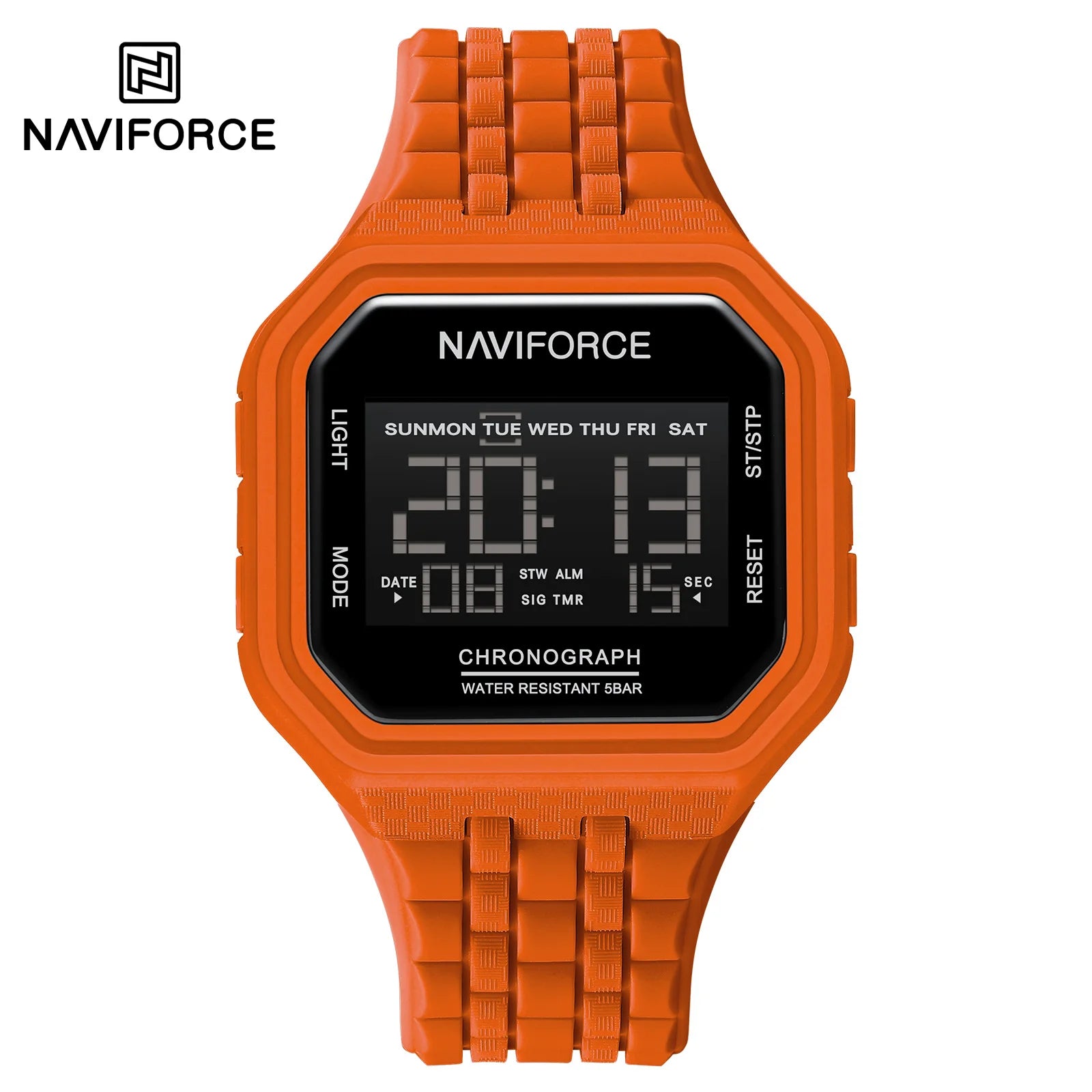 NAVIFORCE Top Luxury Brand Digital Men Wristwatch Waterproof Military Style Sport Man Watch Square Dial Fashion Reloj Hombre