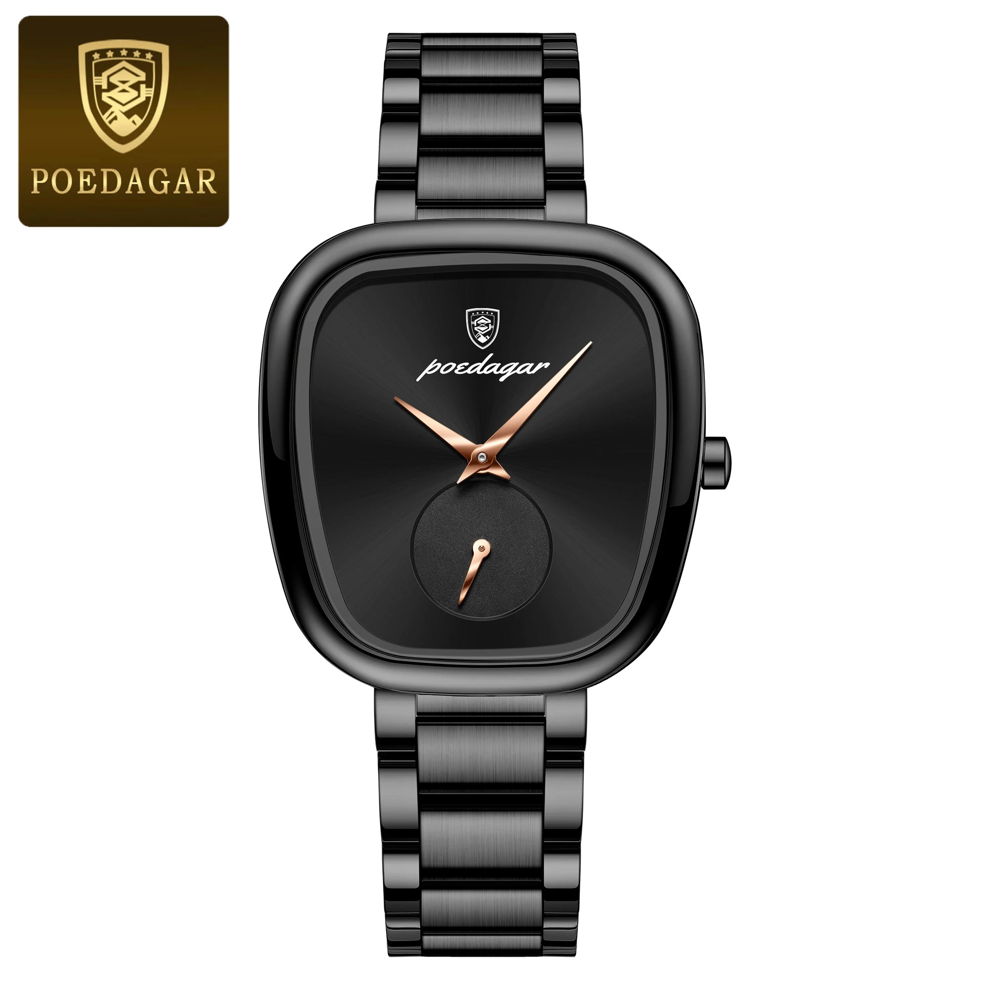 POEDAGAR Unique Elegant Ladies Watch Stainless Steel Waterproof Quartz Watches For Women High Quality Woman’s Stylish Wristwatch