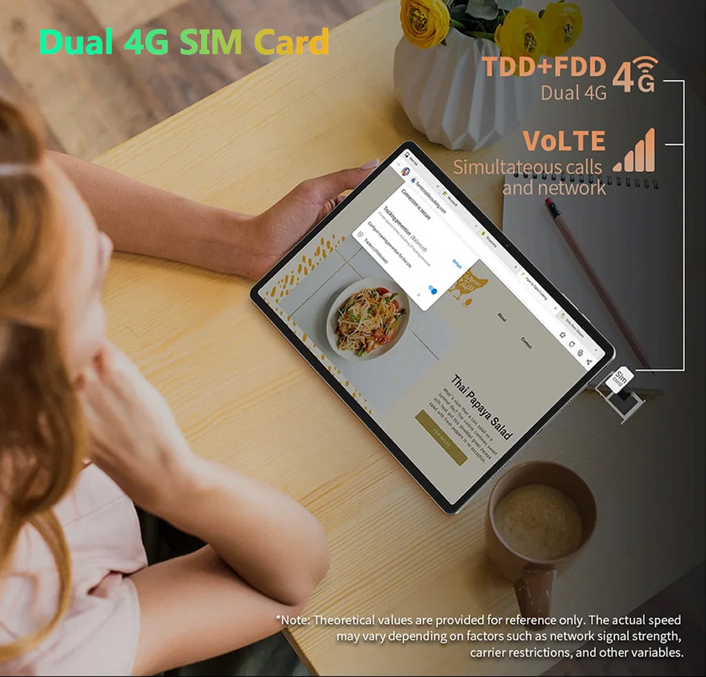 Nenmone Mpad15 Real 14" FHD Display Android 14 Tablet 14 Inch 4G LTE Unisoc T616 Octa Core 16GB RAM 512GB ROM 12000mAh Battery