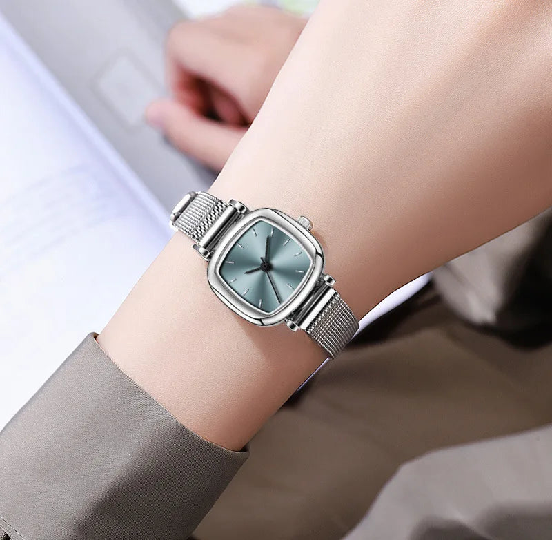 Vintage exquisite watch, compact, simple, light luxury ins, niche pointer style square women's watch