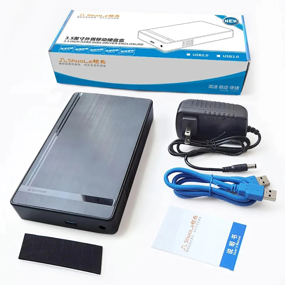 2.5/3.5 inch HDD Case USB 3.0 Hard Drive Disk Enclosure SATA to USB 3.0 Adapter External Hard Drive Box for PC Laptop Tool-less