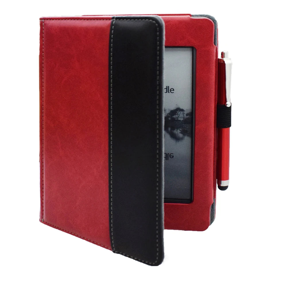 New Updated Folio Flip Book Cover Case for Capa Kindle Touch 2011 2012 D01200 Ebook Reader Magnetic Closured Pouch Case + s Pen