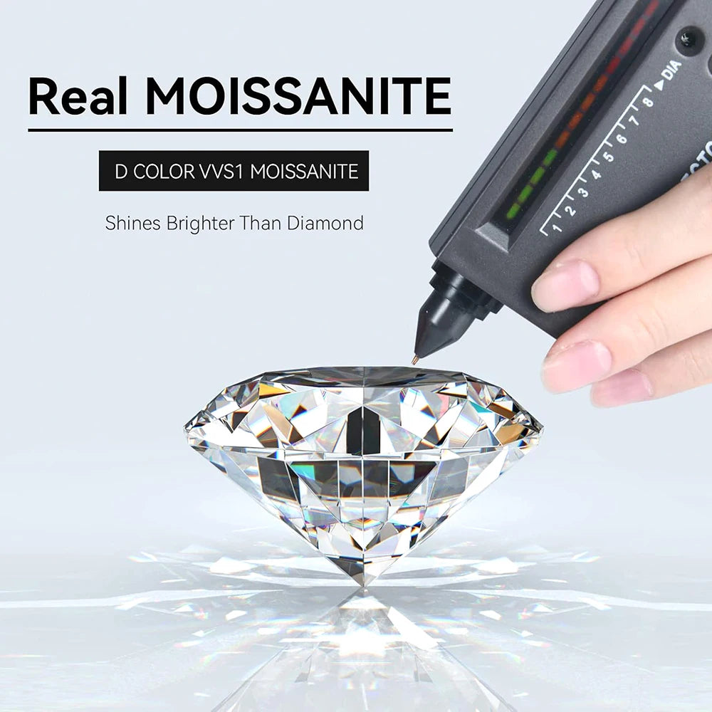 FIRERING 100% Genuine 1.5ct Water Drop Moissanite Two Rings 6X9MM GRA Certificate Passed Diamond Test Women Jewelry Gift S925
