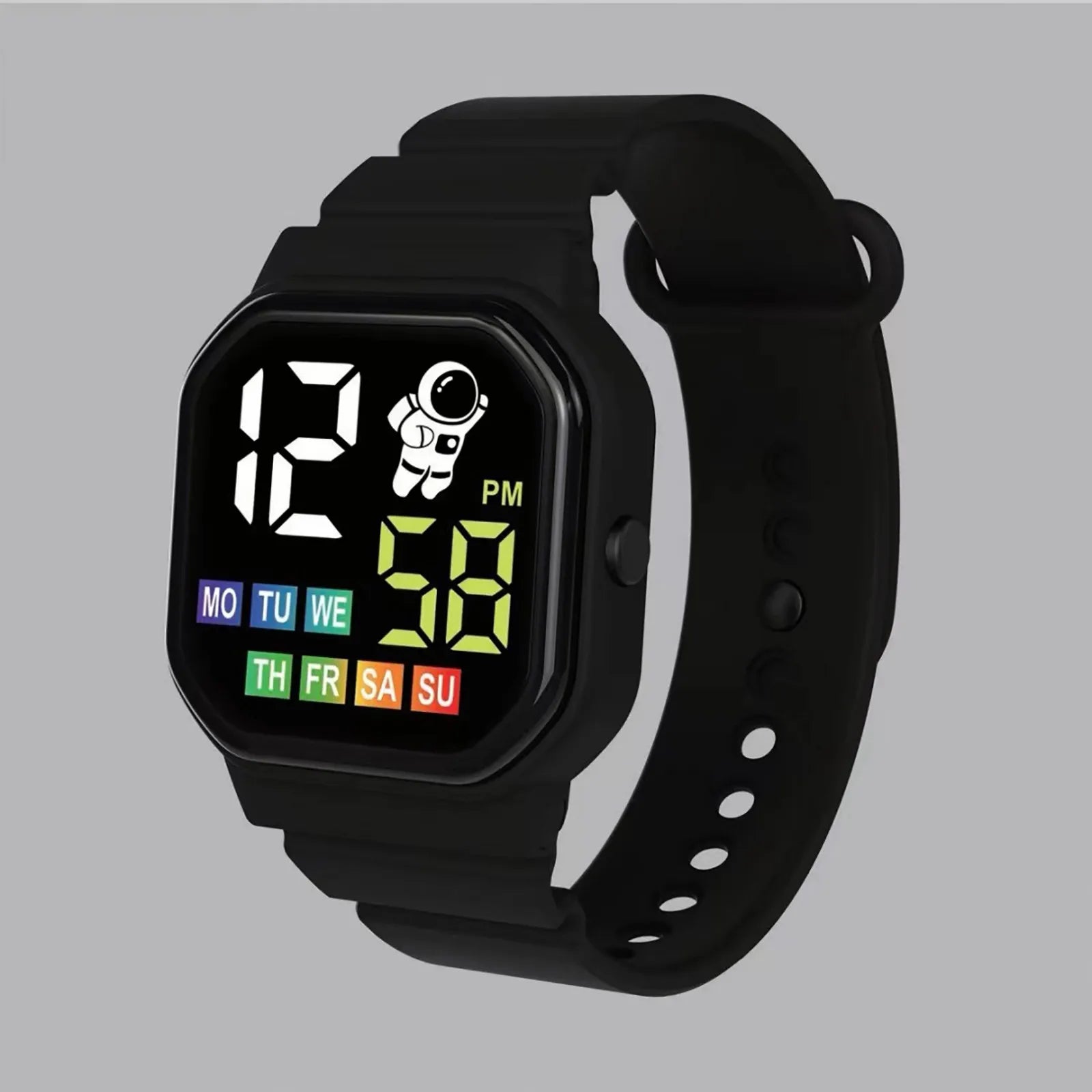 Led Digital Kids Watch For Boys Girls Cute Pattern Children Electronic Wristwatch Sports Waterproof Watches Student Child Clock