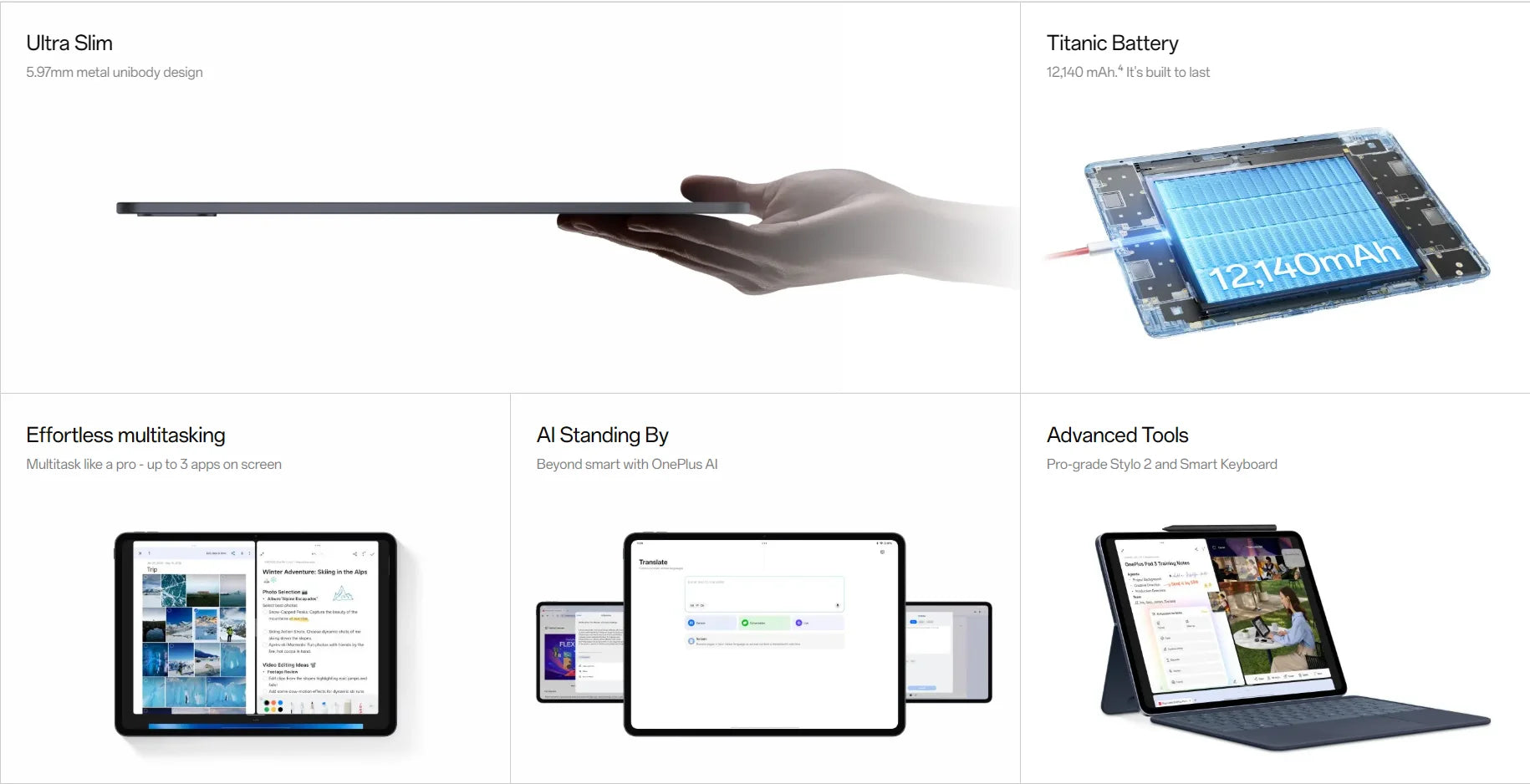 OnePlus Pad 3 Global Version Tablet Snapdragon 8 Elite 13.2" 144Hz Display 3.4K Resolution 8 Speakers Wi-Fi 7 Android 15