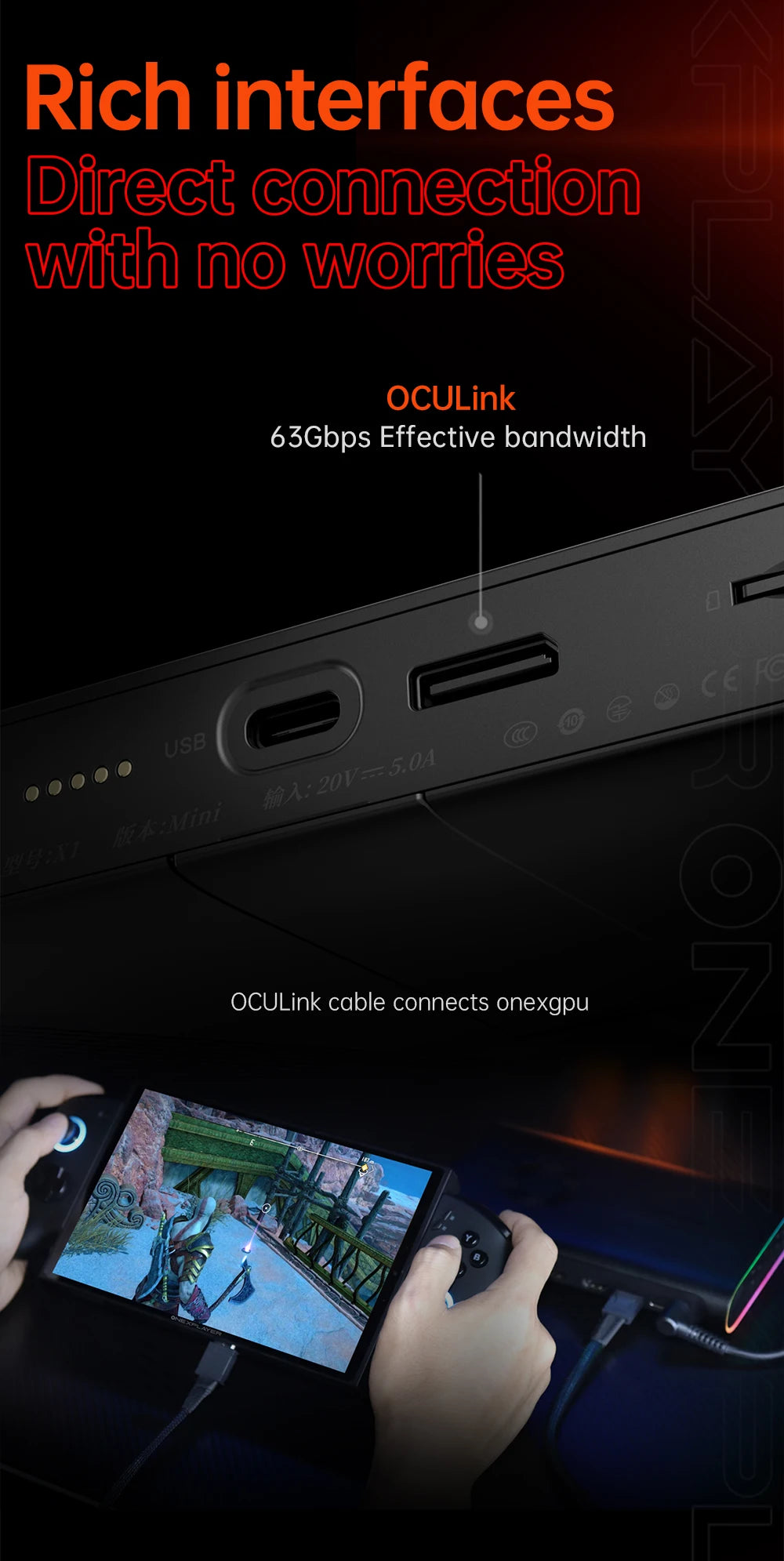 OneXplayer X1 mini AMD AI 9 HX 370 / 8840U 8.8'' 3-In-1 Handheld PC Game Console Laptop Tablet AI Computer Detachable Controller
