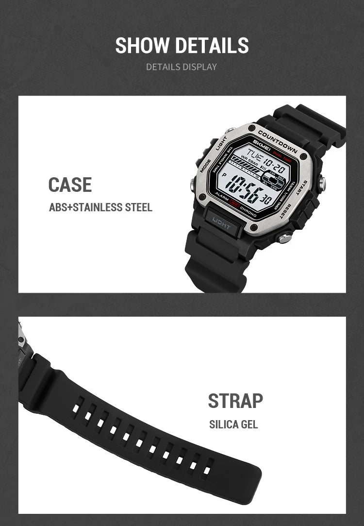 SKMEI Alarm Clock Sport Digital Wristwatches For Men Women Waterproof Date Electronic Watches Chrono Military Watch Reloj Hombre