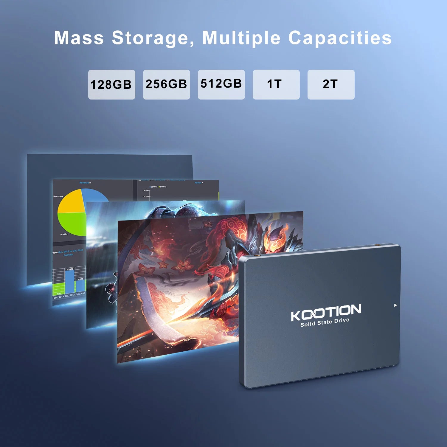 KOOTION SATA3 Solid State Drive 2.5 Inch 2TB 1TB 512GB 480GB 256GB 240GB 128GB 120GB SSD Internal Hard Drives For Desktop Laptop