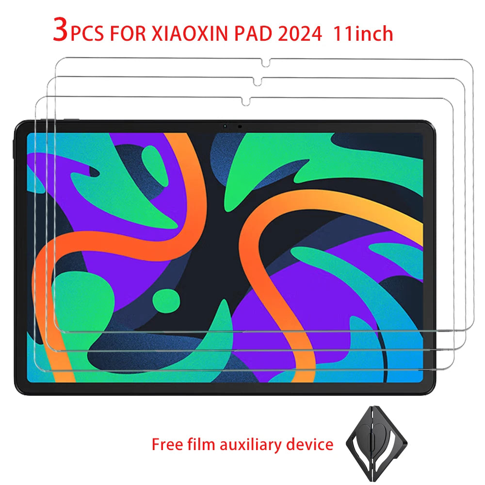 3 PCS HD Scratch Proof Screen Protector Tempered Glass For Lenovo Xiaoxin Pad 2024 11-inch Tablet Protective Film Oil-coating
