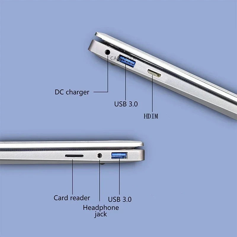N4000 14.1 Inch 128GB 256GB 512GB 1TB SSD Windows 11 Pro Inte Laptop Intel Portable Laptos Student Notebook Dual core Laptop