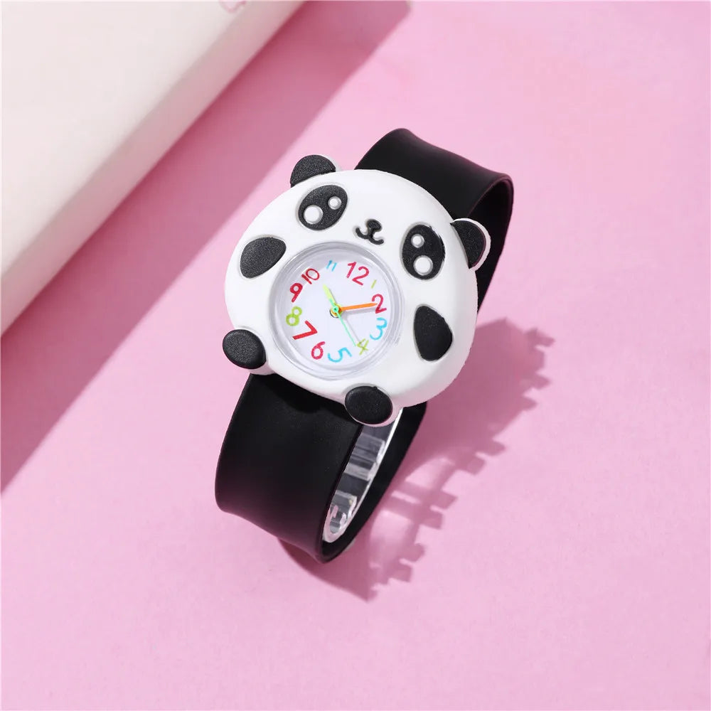 3D Patterns Red Car student Watch Boy Girls Kid wristwatch Soft Silicone Band