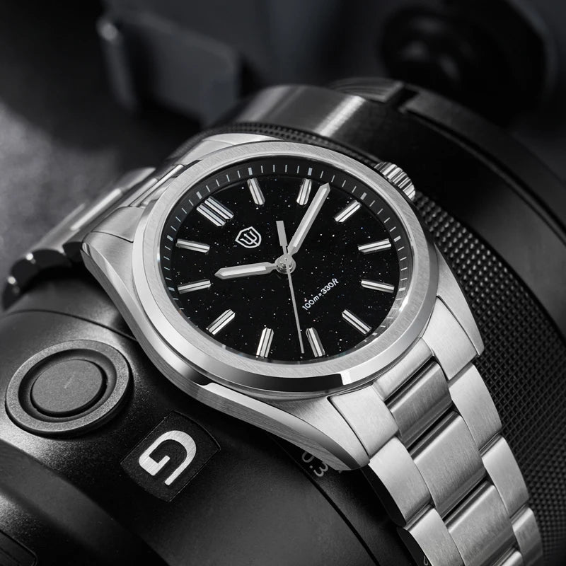 Watchdives WD0003B 36mm Quartz Men Watch VH31 Sweep Seconds Movement Stainless Steel Watches Luminous Waterproof Sapphire