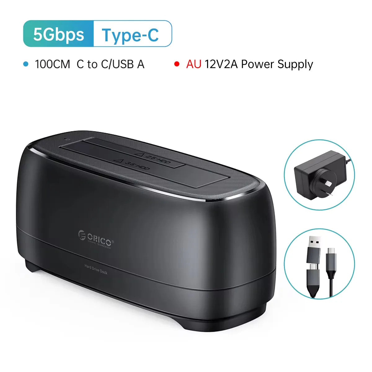 ORICO SATA to USB3.0 Hard Disk Docking Station for 2.5" Speed HDD Docking Station Hard Drive Enclosure 3.5" SSD Disk Case 5Gbps