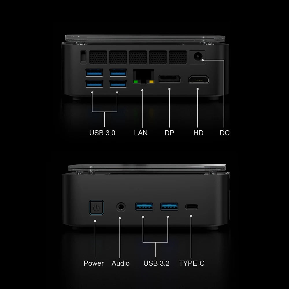 Chatreey AN3P Mini PC R7 7735HS 680M Gaming Desktop Computer with WiFi 6/Bluetooth 5.2/HDMI/DP