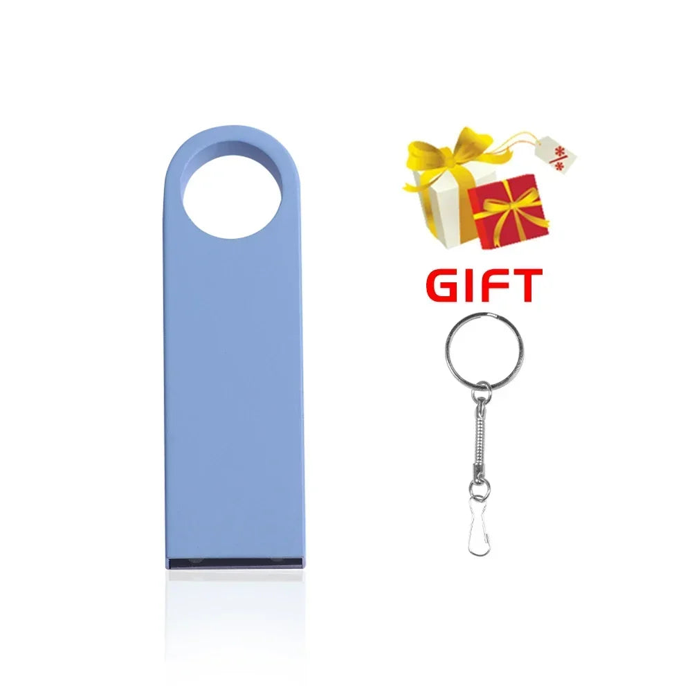 Free Custom Logo USB Flash Drive 64GB Red Blue Pen Drive32GB Green Purple Pendrive 16GB Cle USB Stick Yellow Pink Memory Stick