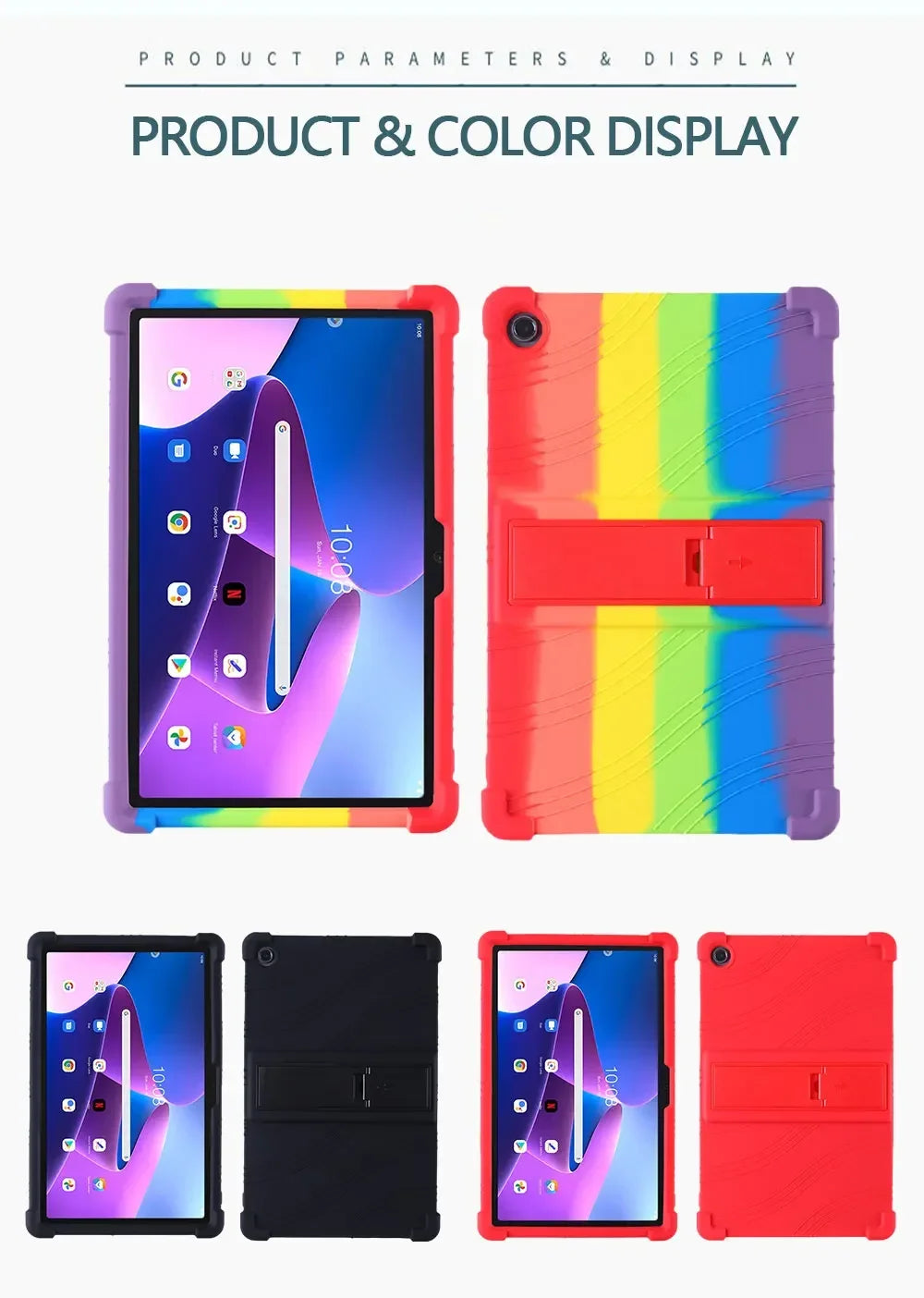 Case For Lenovo Tab 10.1inch TB311FU/ZAEH0063JP  Tablet Safe Shockproof Silicone Stand Cover