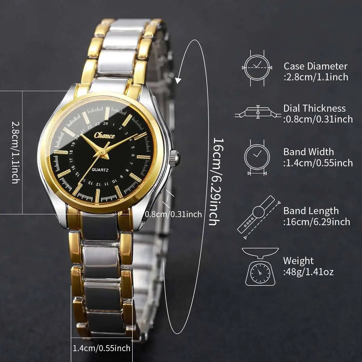 4PCS/Set Fashion Women Watches Small Dial Quartz Watch Luxury Ladies Wristwatch Bracelets Set Reloj Mujer（Without Box）