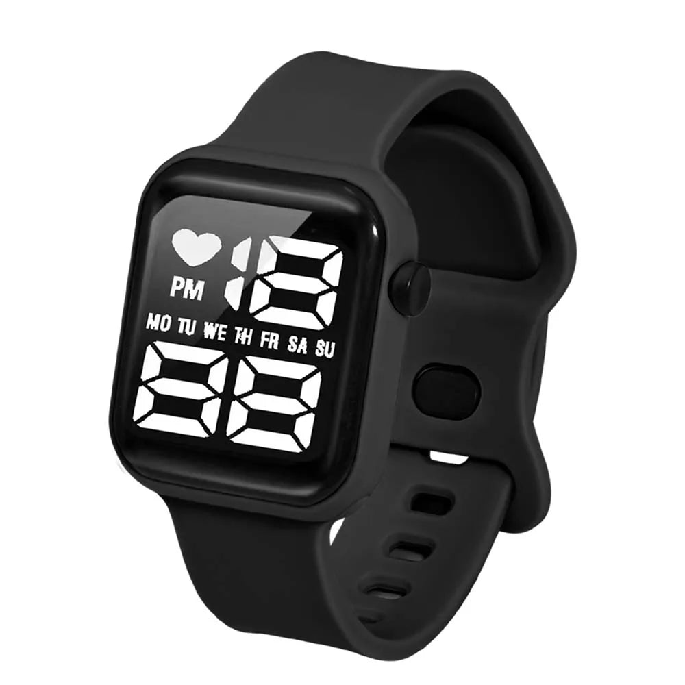 Children's Electronic Watch With heart-shaped Date Display Minimalist Sports Electronic Watch Student Daily Life Digital Watch