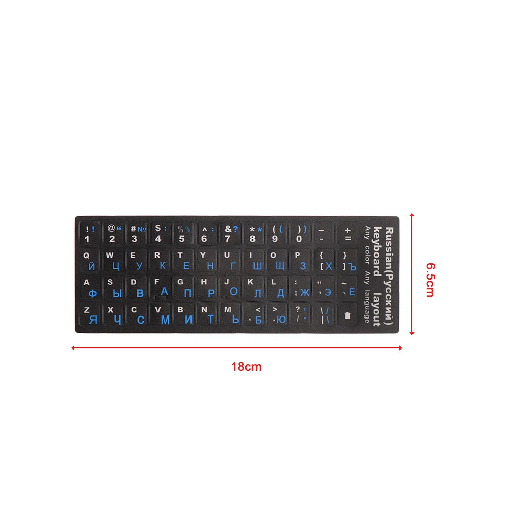 Russian Letters Keyboard Stickers Frosted PVC Waterproof Cover Sticker for Universal Notebook Computer Desktop Keyboard Laptop