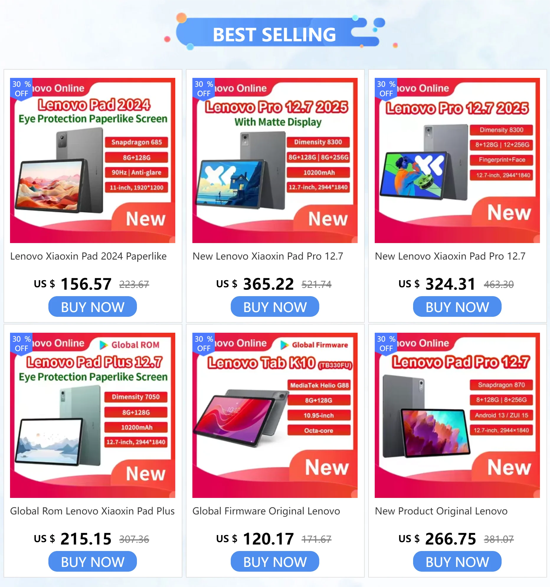 Global Rom Lenovo Xiaoxin Pad Plus 12.7 8G128G Student Friendly for E learning  Work 2 in 1 Design Matte Anti glare Display 12.7