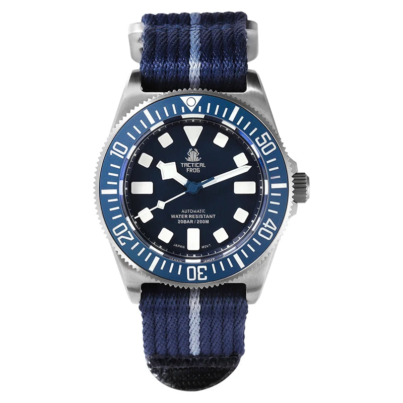 Tactical Frog Titanium Dive Watch Men 42mm NH35 Automatic Mechanical Movement Sapphire Glass 200M Waterproof BGW-9 Luminous