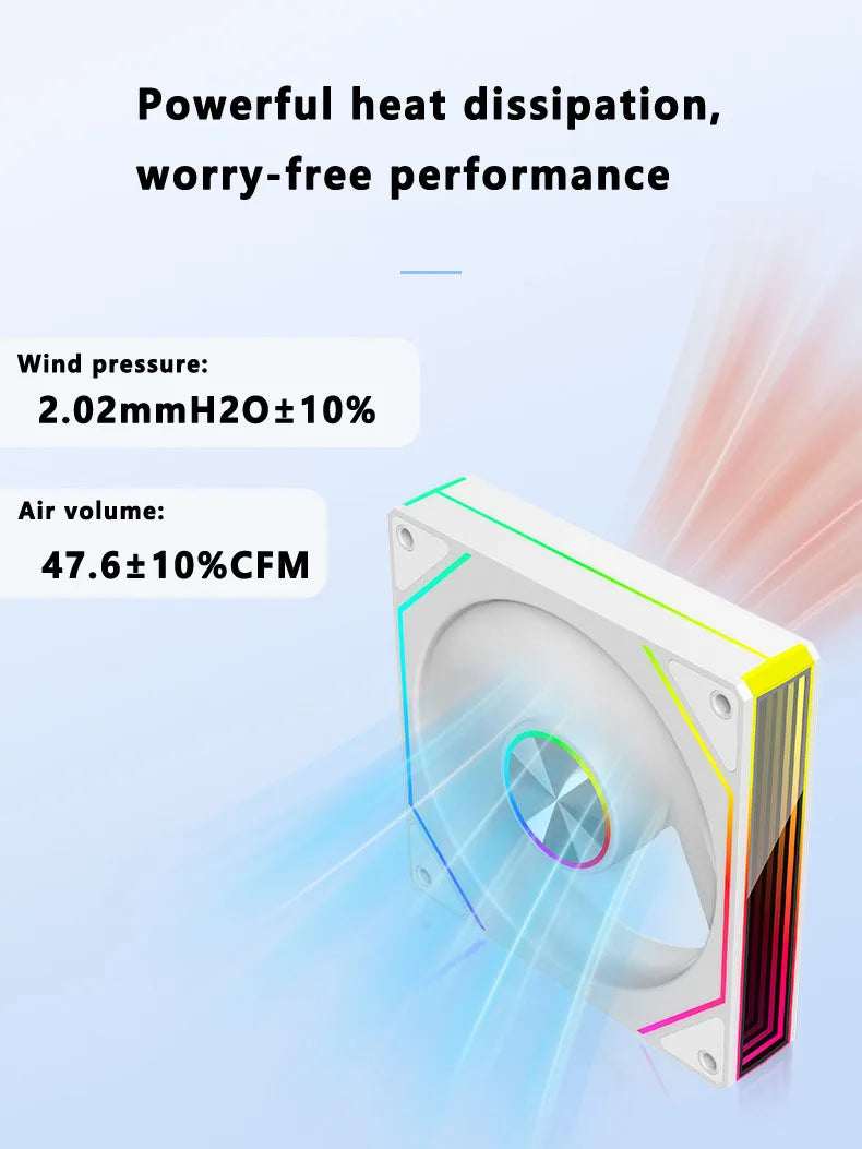 ICE Whale Prism 4RS Plus ARGB PC Case Fan 14cm Infinity Mirror Design Motherboard Light Sync 4PIN PWM CPU Cooler Fan ventilador