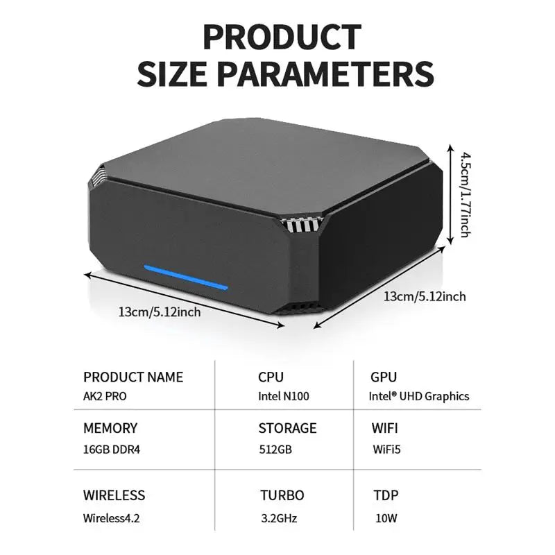 FIREBAT AK2 PLUS Mini PC Intel N150/N100 CPU Windows 11 Mini PC Gaming DDR4 16GB RAM 512GB SSD  WIFI5 BT4.2 US Warhouse Ship