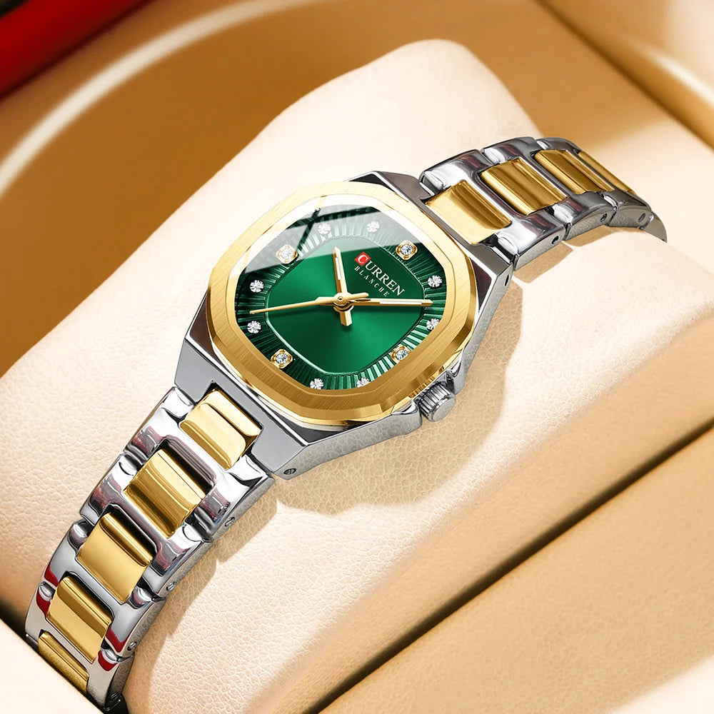 Curren Women Watch Luxury Fashion Quartz Crystal Waterproof Ladies Elegant Wristwatch Gifts For Girls