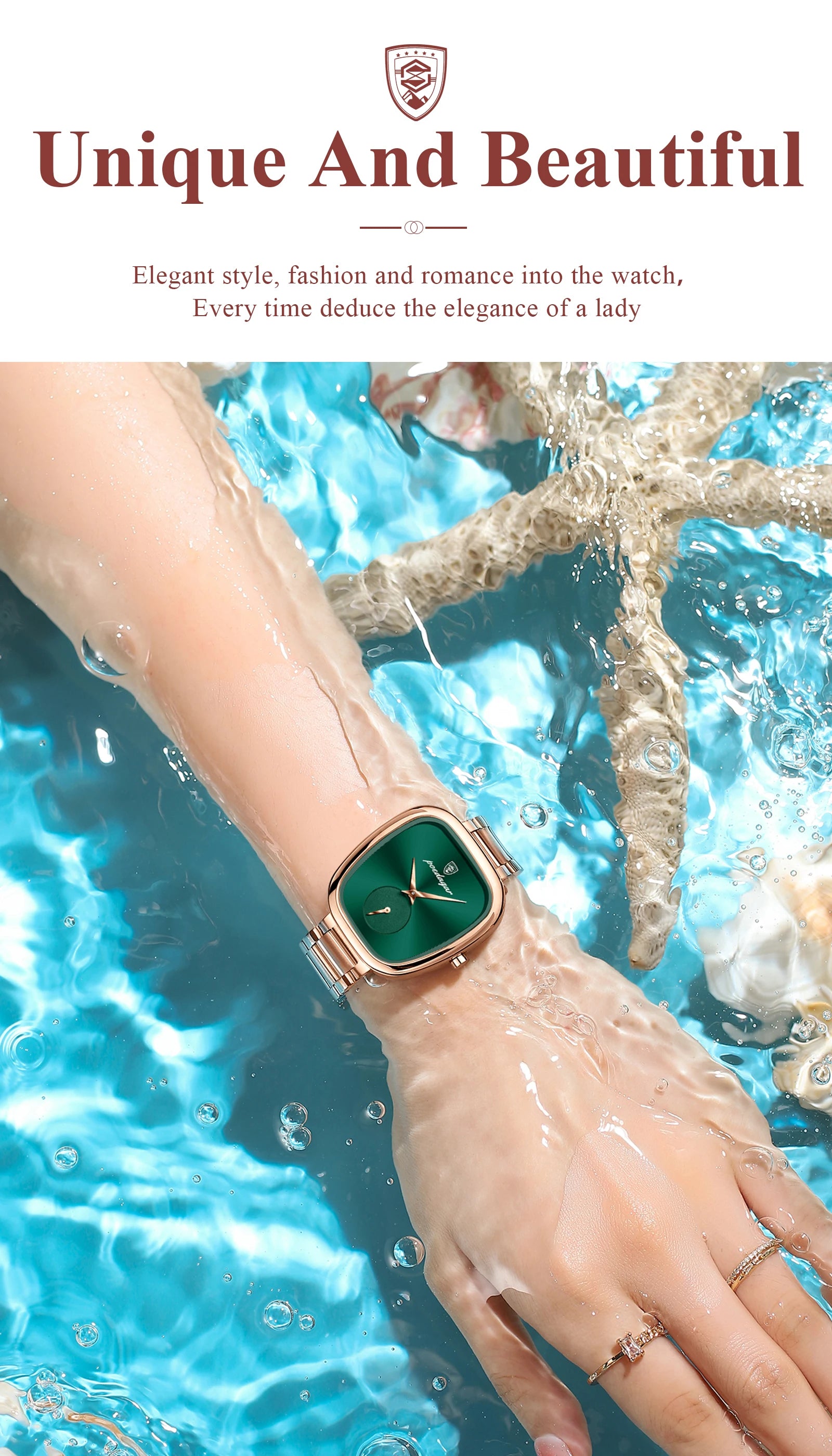 POEDAGAR Unique Elegant Ladies Watch Stainless Steel Waterproof Quartz Watches For Women High Quality Woman’s Stylish Wristwatch