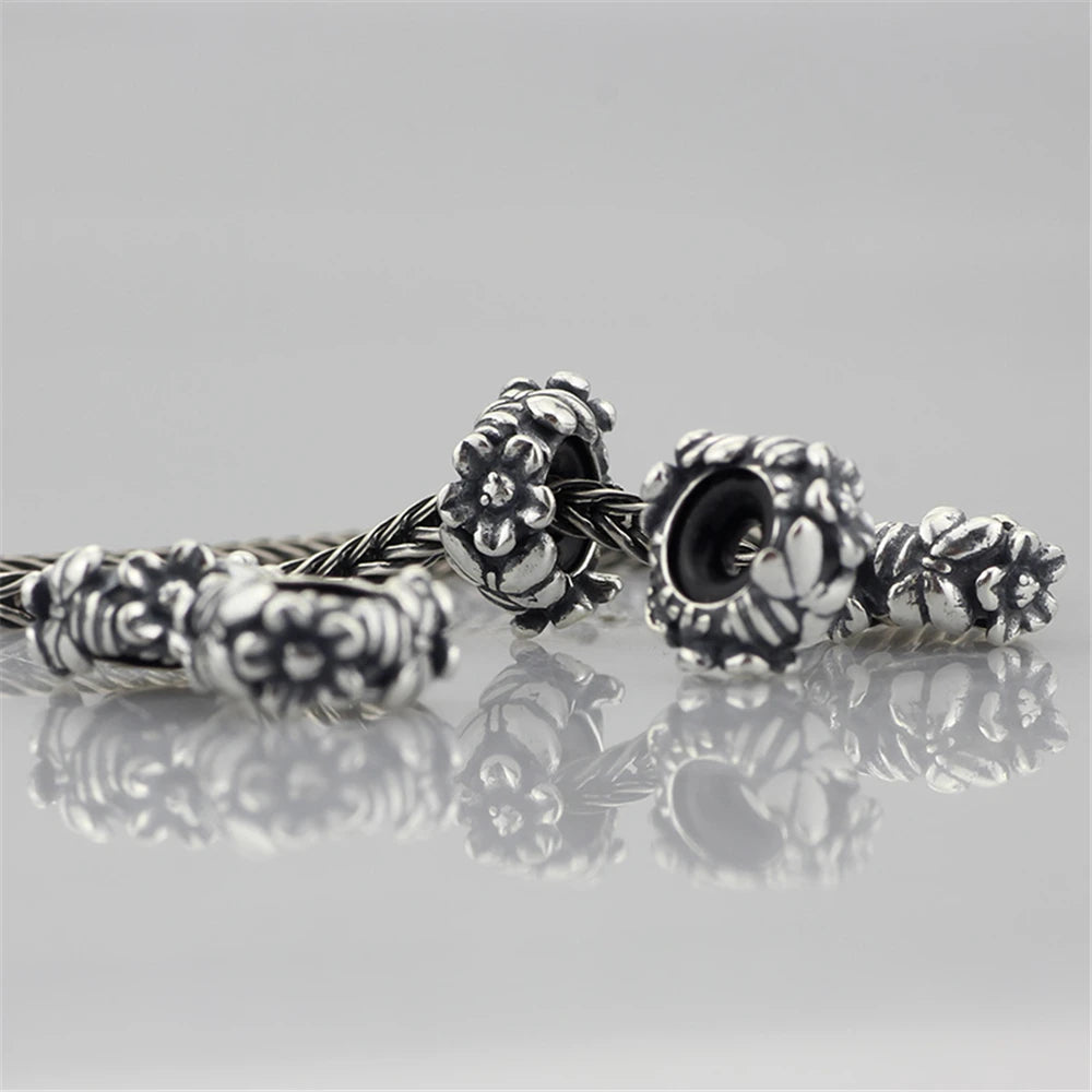 Mistletoe 925 Sterling Silver Cute Sweet Strawberries Stopper Spacer Charm Bead Fit European 3.0mm Bracelet Jewelry
