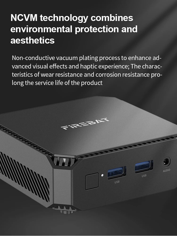 FIREBAT T2 Mini PC Gamer Intel N150 CPU Windows 11 Mini PC Gaming DDR4 16GB RAM 512GB SSD WIFI5 BT4.2 Desktop Computer minipc