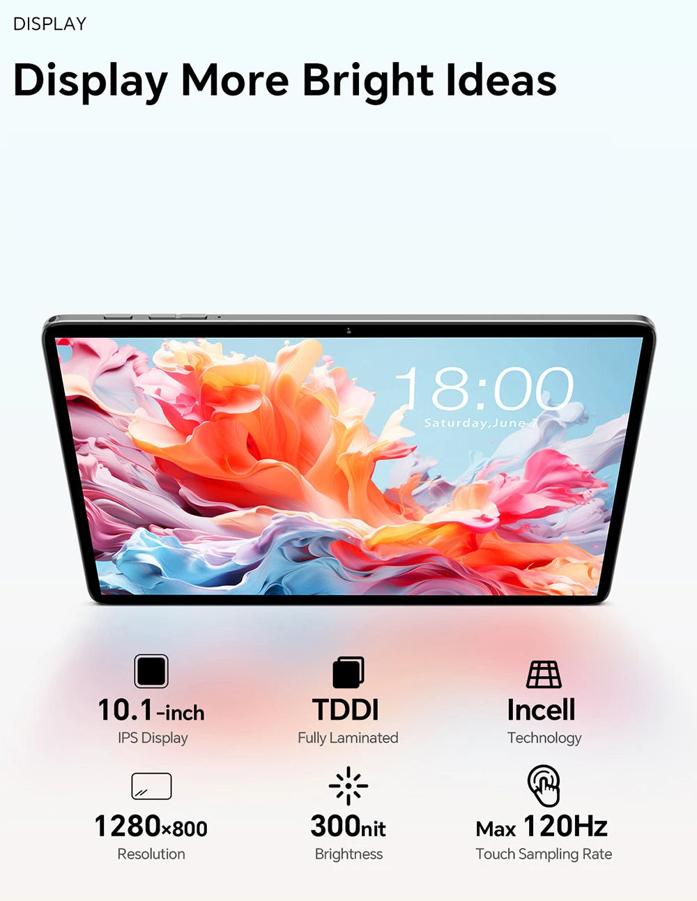 Teclast P30T 2024 Tablet(allwinner A523 8-core 1.8GHz/10GB(4GB+6GB)RAM/128GB ROM/10.1 inch 1280X800iPS TDDI/WIFI/BT5.0/6000mAh/T