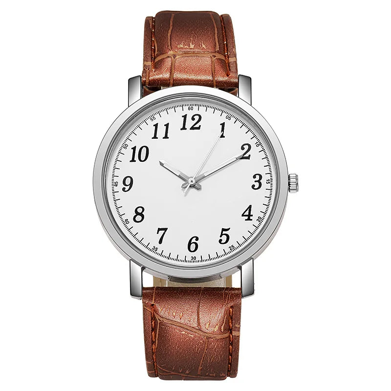 New Couples Watches Leather Strap Minimalist Fashion Quartz Wristwatches Multiple Colors for Loved Ones Gift Parejas Montre