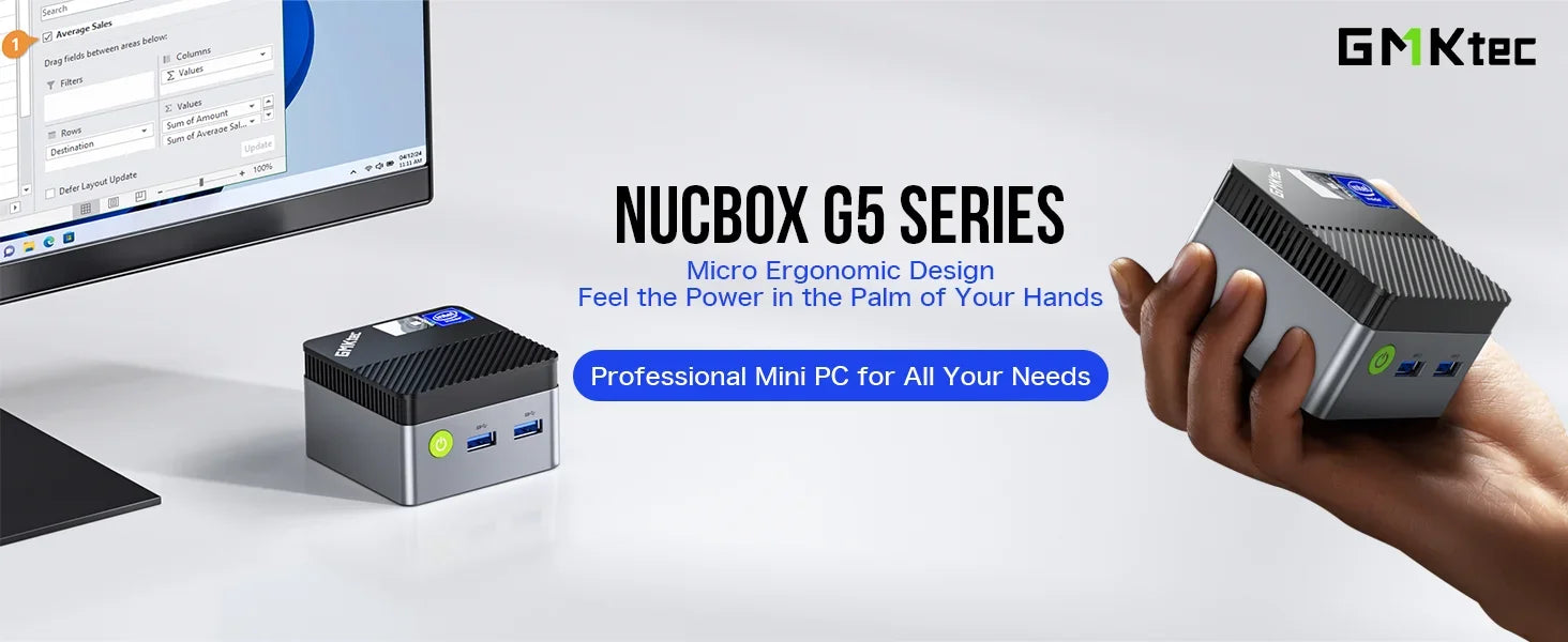 GMKtec G5 mini pc Intel 12th N97 Windows 11 Pro Desktop DDR5 4800MT/s M.2 2242 SATA WiFi5 BT4.2 Protable diy gaming computer