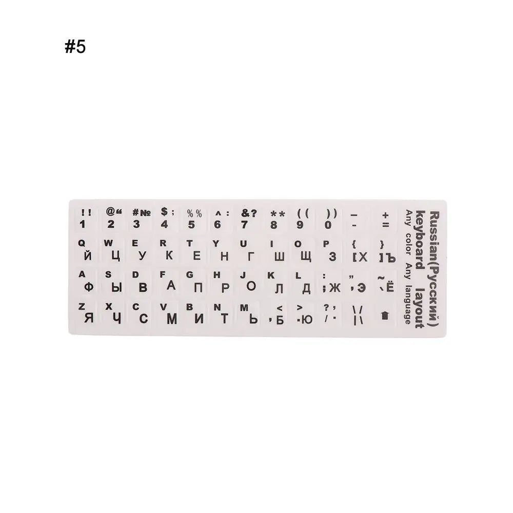 Russian Letters Keyboard Stickers Frosted PVC Waterproof Cover Sticker for Universal Notebook Computer Desktop Keyboard Laptop