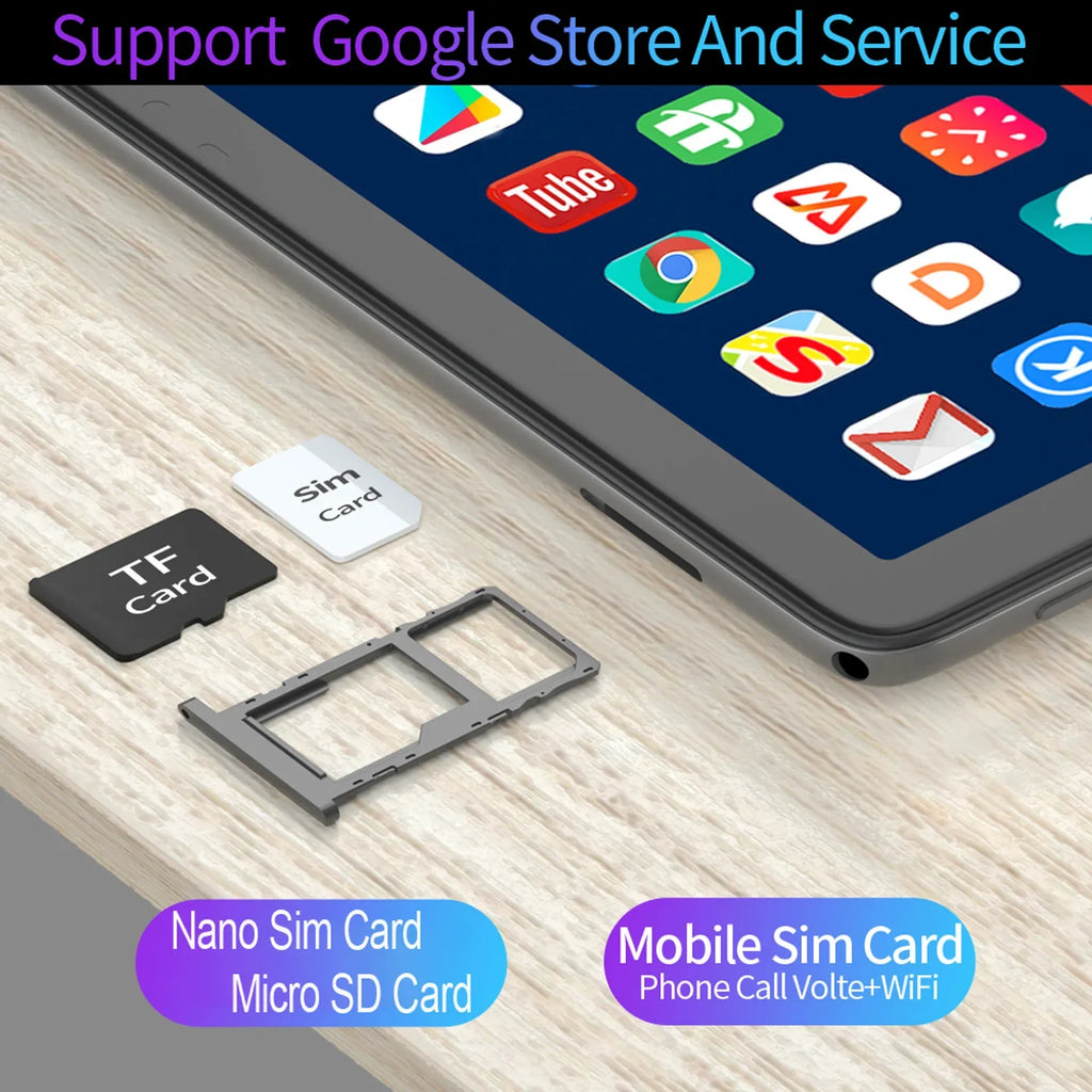 ew 10.1 Inch Tablets 4GB RAM 64GB Android 11 Octa Core Dual Cameras Dual SIM 3G Phone Call Tablets Global Version