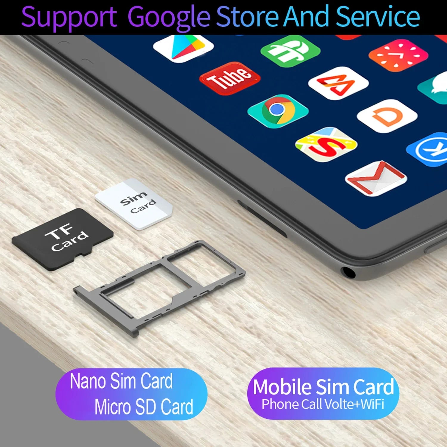 ew 10.1 Inch Tablets 4GB RAM 64GB Android 11 Octa Core Dual Cameras Dual SIM 3G Phone Call Tablets Global Version