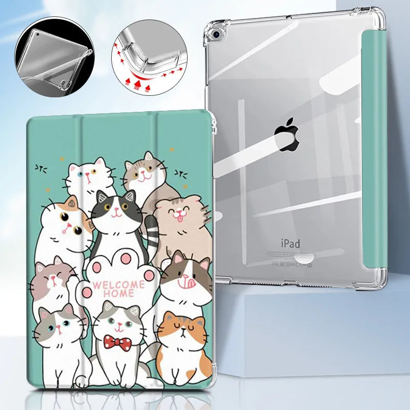 For iPad 11 2021/2020/9.7 5/6th case 10.2 9th 7th/8th Marble Leather Smart Cover for iPad2 Air 1/2 Mini 1/2/3/4/5/6 pro10.5 case