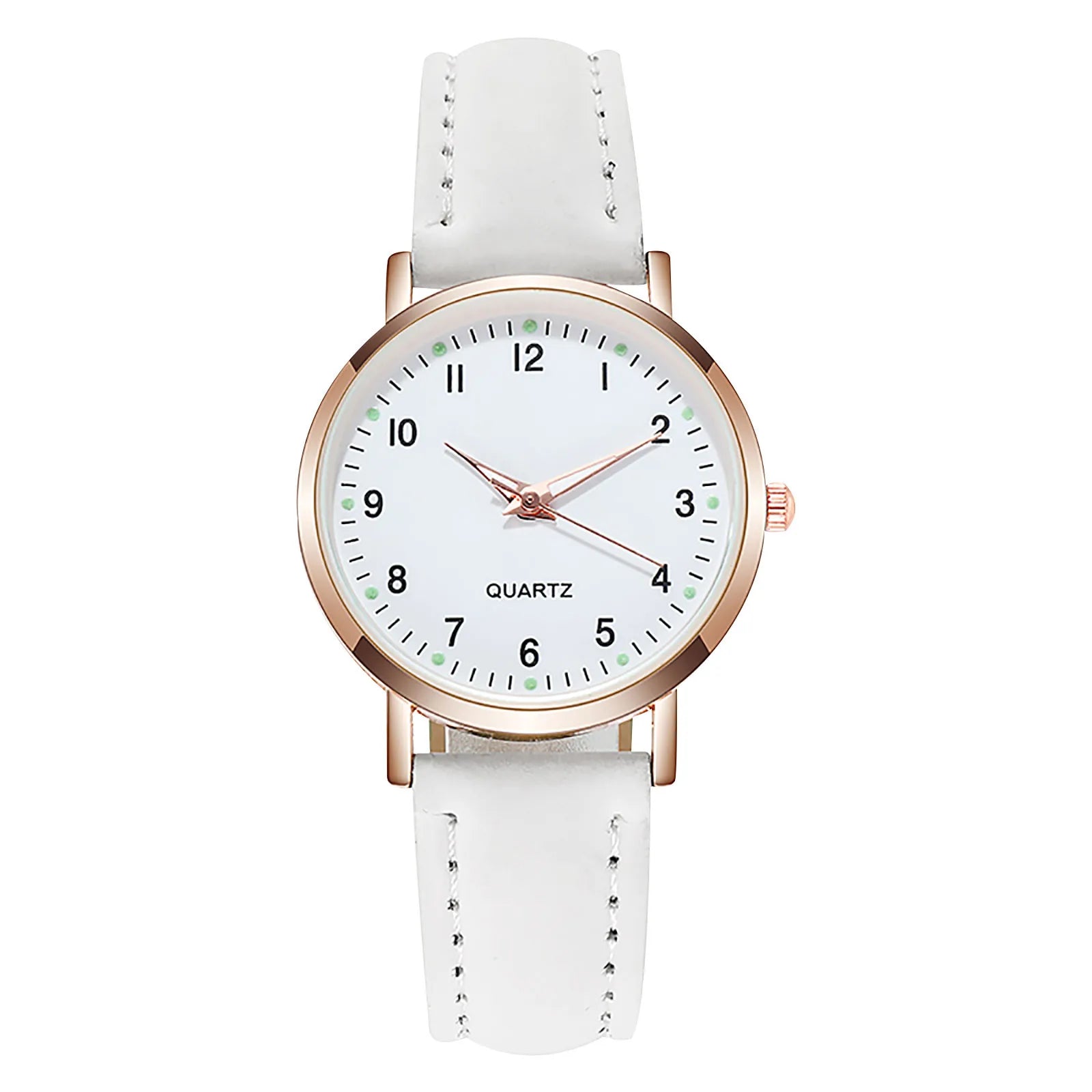 Women'S Simple Quartz Wristwatch Leather Strap Circular Arabic Numeral Dial Elegant Ladies Wristwatch Ladies Watch Gift