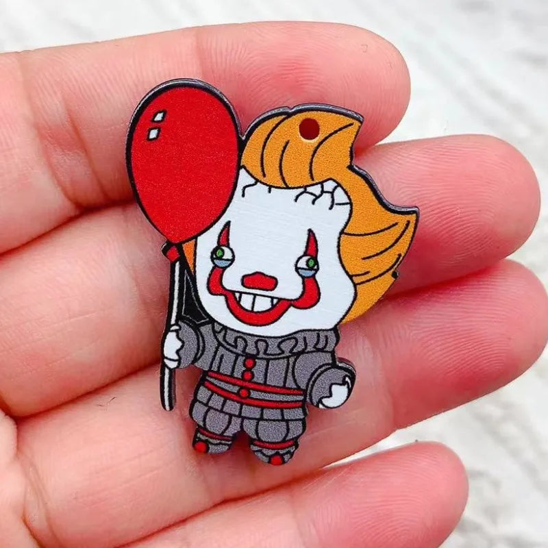 10pcs Halloween Acrylic Cartoon Charm Jewelry Accessories Necklace Bracelet Earring Pendant Diy Craft Supplies