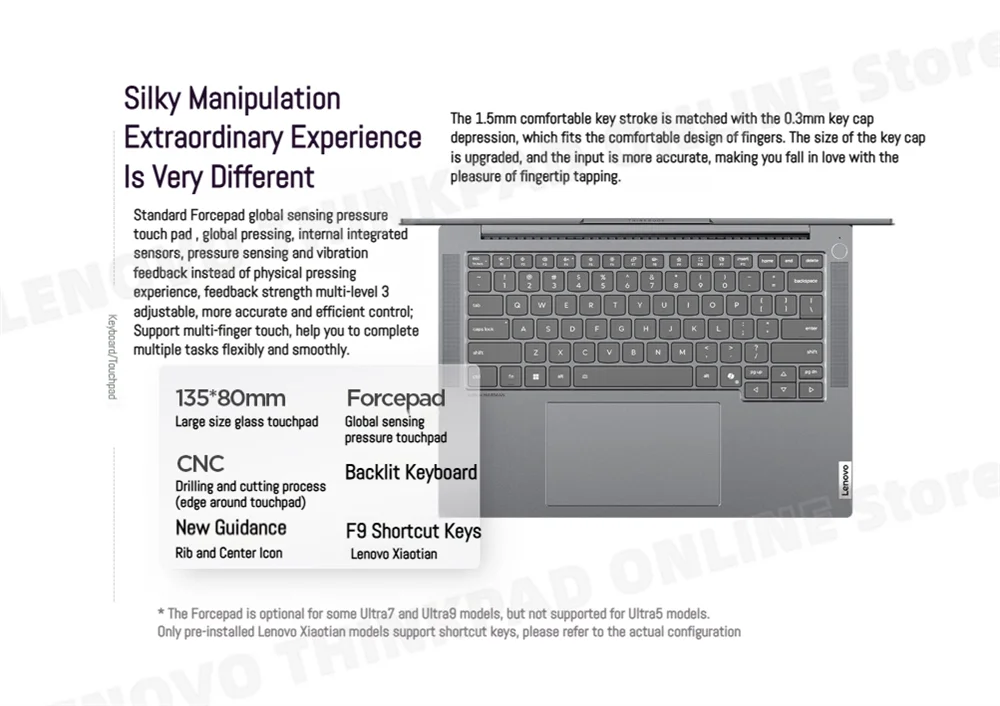 【2025 New】Lenovo ThinkBook 14+ Laptop U5-225H/U7-255H/U9-285H Arc 130T/140T 14.5inch 3K 120Hz Matte Screen