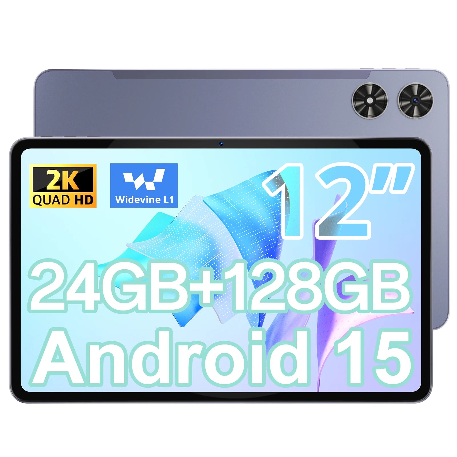 SVITOO Android Tablet 12 inch Large Screen Tablet 24GB+128GB 2K Display 18W Fast Charge 5MP+13MP Camera 8000mAh Battery Tablets