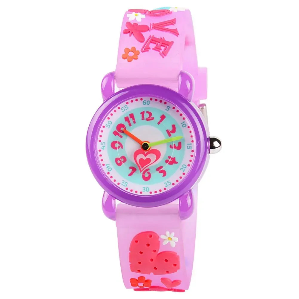 Kids Watches Analog 3D Cartoon Waterproof Sport Children Toddler Wrist Watches Gifts for 3 4 5 6 7 8 9 10 11 12 Ages Girls Boys