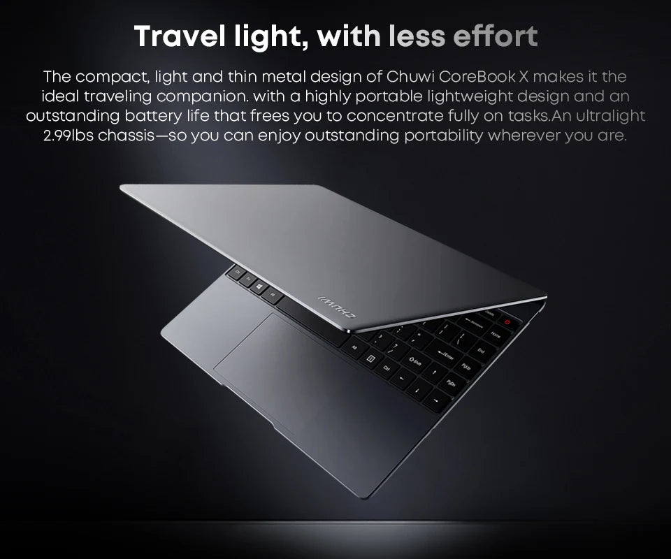 CHUWI CoreBook X Gaming Laptop AMD R5-7430U 6 Cores 14.1 inch FHD IPS Screen 16GB DDR4 RAM 512GB SSD UP to 4.3 Ghz Notebook