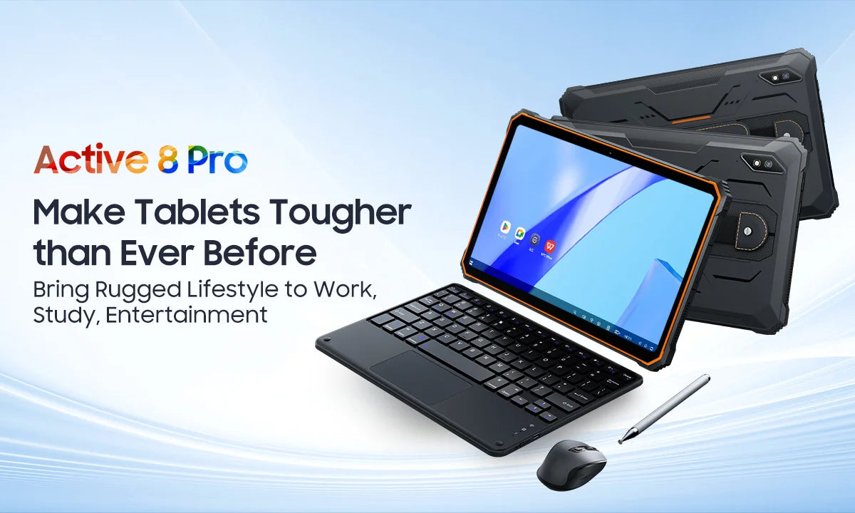 Blackview Active 8 Pro Rugged Tablets Android 14 10.36" 2.4K Display Helio G99 16GB 256GB Tablet PC 22000mAh